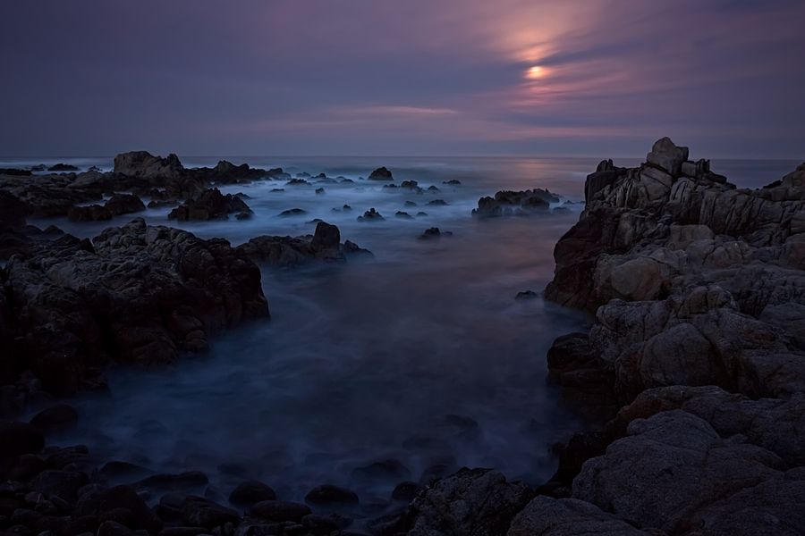 Monterey Moonset